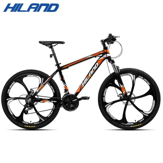 HILAND 26 inch Speed Aluminum Suspension Double disc Brake Unisex Mountain bike 