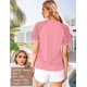 thumbnail image 5 of Blusa Rosa de Encaje para Mujer AURUZA, Casual de Negocios, 5 of 8