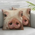 thumbnail image 3 of Qinduosi Throw Pillow Covers Pig Animal Oil Painting Style Cushion Pillow Case Home Decor Pillowcase Inches, 3 of 5