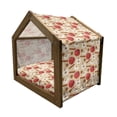 thumbnail image 2 of Fruits Pet House, Quartered and Halved Apples with Cinnamon Sticks and Star Anise Diet Recipe, Outdoor & Indoor Portable Dog Kennel with Pillow and Cover, 5 Sizes, Beige Cinnamon Red, by Ambesonne, 2 of 5