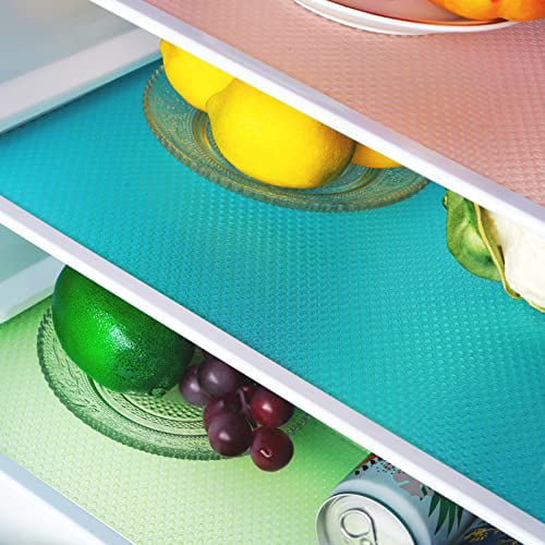Refrigerator Shelf Liners for Glass Shelves, 1 PCS Washable Removable Blue  Fridge Liners and Mats for Vegetables Drawers, Kitchen Cabinets, Placemats  17.7'' x 11.4'' 