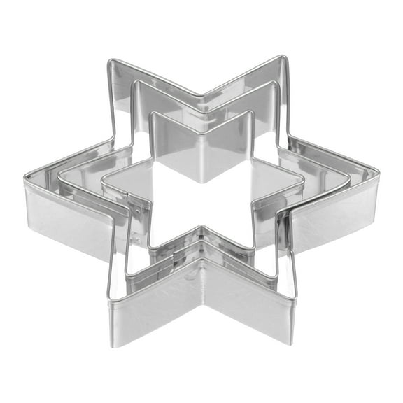 Uxcell Cookie Cutters, Star Shaped Stainless Steel Biscuit Cookie Cutter 3 Pack