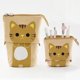 thumbnail image 5 of 1pc Cute Cartoon Cat Canvas Pencil Holder with Telescopic Design and Zipper Closure - Perfect Stationery Organizer for Home and Office, 5 of 5