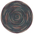 thumbnail image 2 of SAFAVIEH Braided Leilah Abstract Cotton Reversible Area Rug, Blue/Green, 3' x 3' Round, 2 of 7