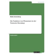 Die Funktion Von Phrasemen In Der Textsorte Horoskop (German Edition)