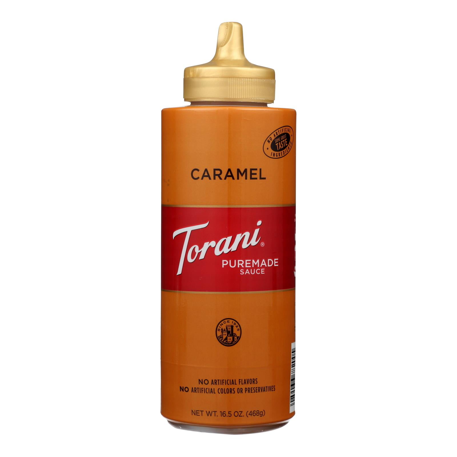 Torani, Caramel Sauce, Authentic Coffeehouse Case Of 4 16.5 Oz