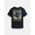 thumbnail image 4 of Maui and Sons Bots OG T-Shirt for Boys, Classic Black Short Sleeve Crew Neck Graphic Tee Inspired by California Surf Culture & Designed for Everyday Comfort, 4 of 5