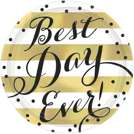 Wedding and Bridal 'Best Day Ever' Extra Large Paper Plates