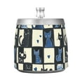 thumbnail image 7 of Yayeee Ashtray with Lid for Cigarette Smokeless Stainless Steel Home Ash Holder, Black and Blue Cat, 7 of 7