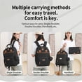 thumbnail image 4 of Baby diaper bag, with changing pad, multi-functional baby diaper bag, portable diaper bag, diaper bag storage bag, with insulated bottle bag, suitable for both boys and girls, Black., 4 of 8