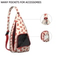 thumbnail image 4 of Tropical Sunshine Watermelon Chest Bag – Breathable Mesh Back Panel, Cute Fruit Print Fanny Pack for Sports, Concerts and Summer Festivals, 4 of 4