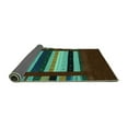 thumbnail image 2 of Ahgly Company Indoor Rectangle Abstract Turquoise Blue Contemporary Area Rugs, 2' x 5', 2 of 4