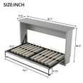 thumbnail image 4 of Space-Saving Twin Murphy Bed - Gray Cabinet Bed, Foldable Design, MDF & Metal Frame, Ideal for Small Spaces & Guest Rooms, Easy Assembly, 4 of 19