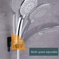 thumbnail image 4 of No Drill Adhesive Shower Head Holder, Adjustable Wall Mount Bracket for Handheld Shower, Clear, 4 of 4