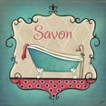 thumbnail image 2 of Josefina 26x26 Gold Ornate Wood Framed with Double Matting Museum Art Print Titled - Bain and Savon II, 2 of 4