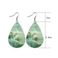thumbnail image 5 of harmtty 1 Pair Earrings Eye-catching Simple Smooth All Match Lightweight Teardrop-shaped Marble Granite Texture Earrings for Daily Wear, 5 of 7