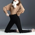 thumbnail image 6 of hoksml Women's Pants Solid Warm Tight Thick Plush Wool Waist Pants Trousers Leggings Clearance, 6 of 6