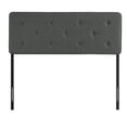 thumbnail image 6 of Modern Sleep Doswell Tufted Upholstered Headboard, Gray and Full, 6 of 8