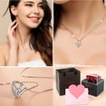 thumbnail image 3 of Rosa eterna con joyas de plata 925, collar de caja de rosas para mujer, rosa roja preservada, regalo para ella en Navidad, día de San Valentín, día de la madre, cumpleaños ShuxiuWang 9024735005575, 3 of 5