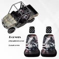 thumbnail image 5 of KUIFORTI American Flag Wolf UTV Seat Covers Anti-Slip Seats Cover for UTV Easy Installation Compatible with Yamaha Rhino 700 660 450 2004-2021 Rhino Seat Cover Set(4 PCS), 5 of 7