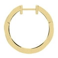 thumbnail image 4 of 0.25 Carat (ctw) 18K Yellow Gold Round Blue & White Diamond Ladies Twisted Swirl Hoop Earrings 1/4 CT, 4 of 4