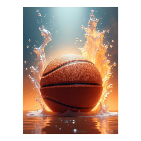 Diamond Art Kit for Adults, Classic Basketball Print No.75 Diamond Painting for Adults Beginners, 5D DIY Diamond Art Painting Kits, Colorful Diamond Painting Craft for Home Decor 12x16