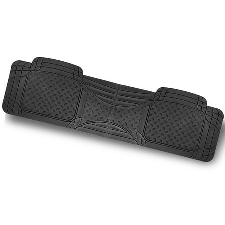 Envoy Custom Floor Mats Rear - All Weather Metal Style Black Car Rear Floor Mats 1 Piece Liner Heavy Duty