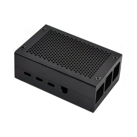 Fit For Raspberry Pi 4 Metal Enclosure Protective Box Shell Case + Cooling Fan