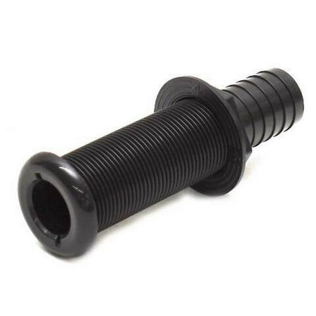 Lund Boat Thru-Hull 1867755 | 1 1/8 Inch Barbed Black Plastic