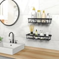 thumbnail image 2 of Estante organizador para ducha Moforoco, color negro, para baño, 2 of 7