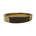 thumbnail image 2 of MIchael Kors Gold Tone Pave Fulton Hinge Bangle Bracelet - MKJ3998710, 2 of 3