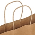 thumbnail image 3 of Jumbo Natural Kraft Paper Shopping Bags - 16”L x 6”D x 19”H - Case of 200, 3 of 7