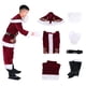 thumbnail image 2 of Txlixc Traje de Santa Claus, sombrero + Chal + abrigo + pantalones sueltos + zapatos + guantes + cinturón, traje de terciopelo para adultos / niños Txlixc moda, 2 of 9