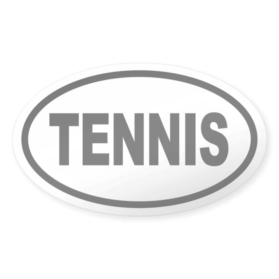CafePress - Basic Tennis Oval Sticker - Sticker (Oval)