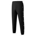 thumbnail image 3 of Men Tear Away Jogger Pants Workout Basketball Split Snap Buttons Loose Pants Gym Athletic Jogging Trousers Streetwear, 3 of 4