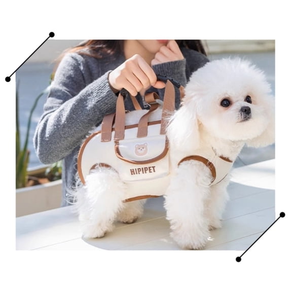 Portable Pet Backpack - Durable Polyester For Outdoor Hiking, Comfortable Straps & Safe Buckle Design - 1pc