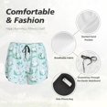 thumbnail image 4 of Yiaed Rabbit And Dragonfly Print Women's Running Shorts with Liner 3 Zipper Pockets Elastic Workout Athletic Gym Yoga Shorts-Large, 4 of 7