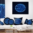 thumbnail image 4 of Designart Blue Glowing Particles - Abstract Throw Pillow - 16x16, 4 of 5
