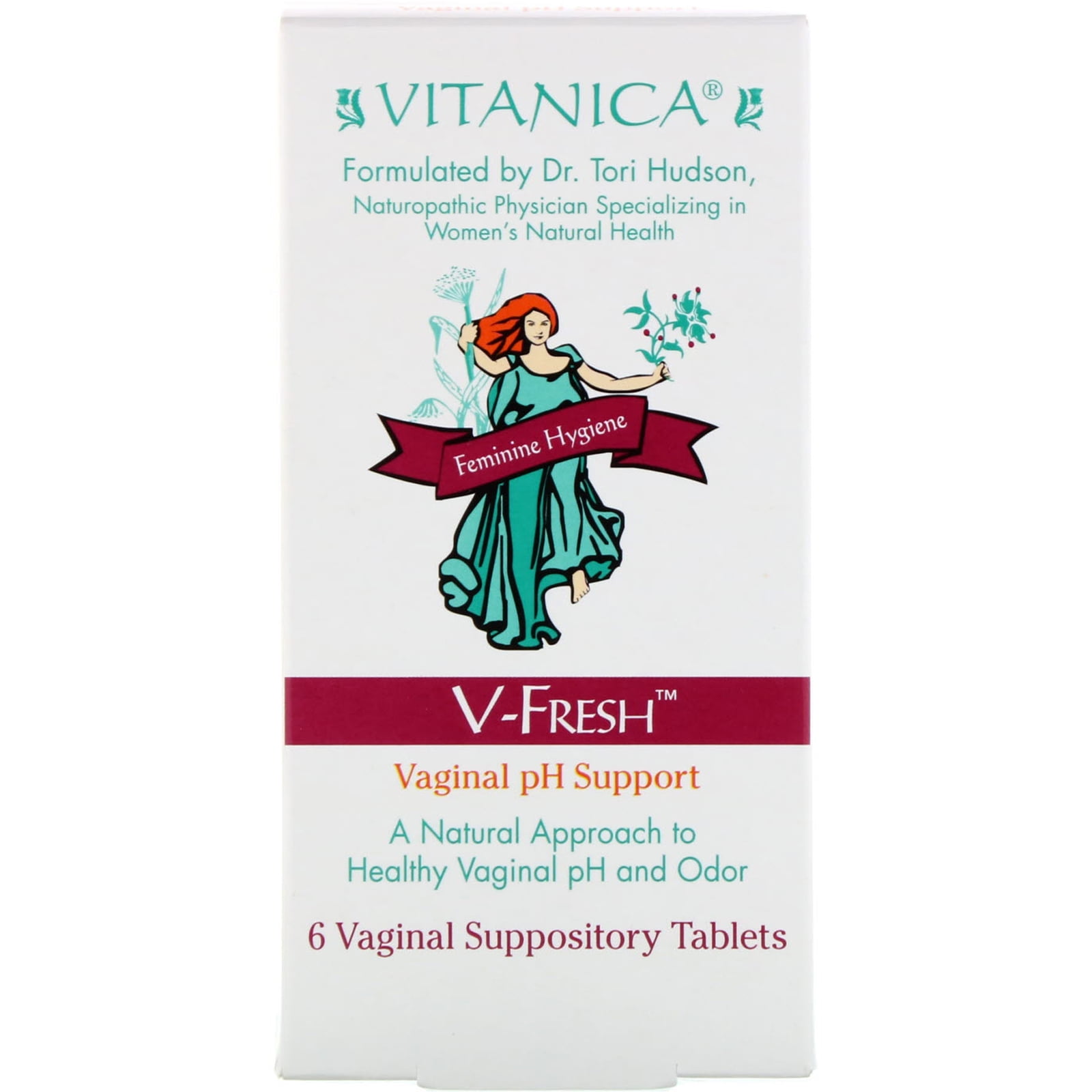 Vitanica V Fresh Vaginal Ph Support 6 Vaginal Suppository Tablets Walmart Com Walmart Com