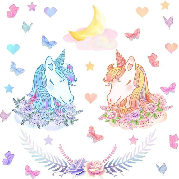 1 pc PVC Wall Stickers for Wall Decoration Unicorn Pattern 400x1160mm
