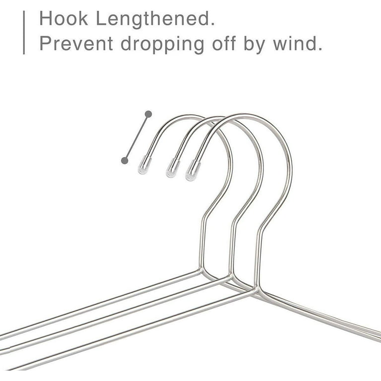 Lvelia 20 Packs Heavy Duty Metal Stainless Steel Hangers, Clothes Hangers  for Clothing, Coats, Shirts, Jackets, Suits