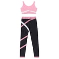 thumbnail image 3 of LiiYii Girls 2 Piece Sport Outfit Kids Tank Top Bra with Athletic Leggings Skating Gym Pants Set Pink 16, 3 of 6