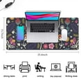 thumbnail image 5 of Long Mouse Pads for Desk,Pioneer Flower Floral Print Pattern Desk Mats on Top Of Desks, Desk Mouse Pad Extra Large with 3mm Non-Slip Base and Stitched Edge for Gaming,Office,Work,Home 35.4"x15.7", 5 of 6