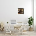 thumbnail image 2 of Rustic Lilies Abstract Muddy Brown Earth Tones Botanical & Floral Framed Art Print Wall Art, 17x17, 2 of 8