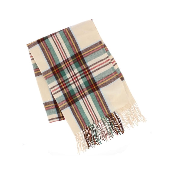 CTM Adult Classic Plaid Soft Winter Scarf with Fringe