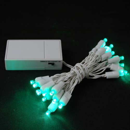 Novelty Lights 20 Light Battery Operated Led Christmas Mini Novelty Lights 20 Light Battery Operated Led Christmas Mini Set White Wire 8 Long