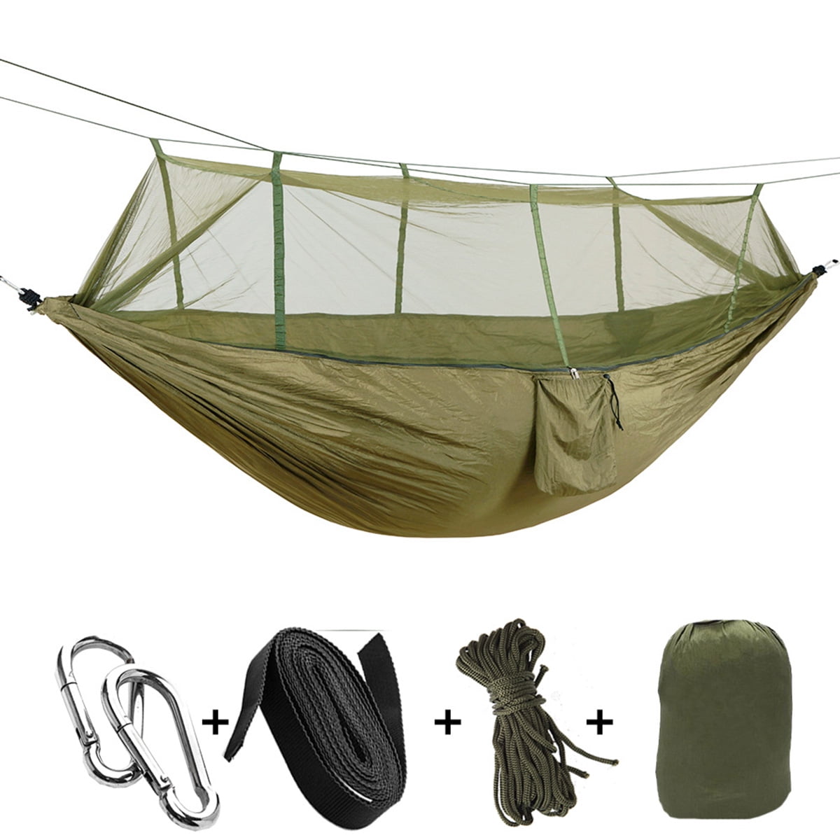 Hammock Swing Chair Hanging Rope Seat Portable Porch Seat W Mosquito