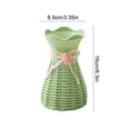 thumbnail image 3 of JZCHUNTOY Imitation Woven Plastic Vase 1 Piece, Imitation Rattan Weave Decorative Flower Vase, Lightweight Unbreakable Flower Container, for Dining Table, Living Room, Office Desktop Decoration, 3 of 6