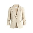 thumbnail image 2 of Sofia Jeans Women's Linen Blend Blazer with Scrunch Sleeves, Sizes XS-4X, 2 of 4