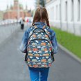 thumbnail image 6 of FORMRS Kids School Backpack Elementary Student Unisex Travel Bookbag with Reflective Stripes, Blue Cute Train Pattern, 6 of 7